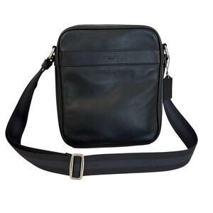 Coach Black Leather Flight Bag New with tag